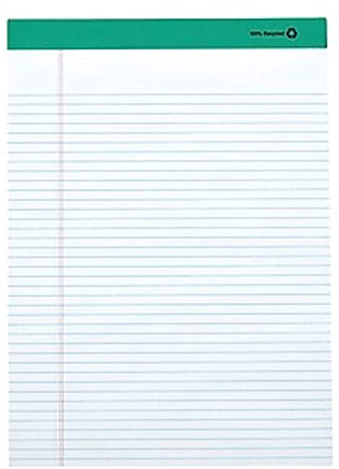 MyOfficeInnovations Notepads 8.5' x 11.75' Narrow White 50 Sh./Pad 12 Pads/PK (21675) 354744