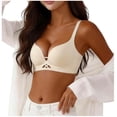 thumbnail image 2 of Fatuov Womens Wireless Bralette Breathable Fabric Full Coverage Thin Lightweight Bra Solid Color Push Up Everyday Bra 42A, 2 of 5