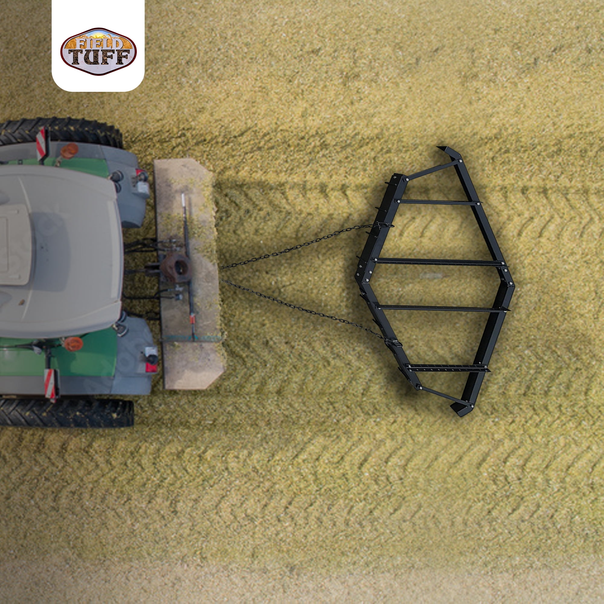 Field Tuff #FT-78DD Black Steel Driveway Drag for UTV