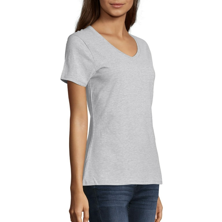 Hanes Women's Nano-T V-Neck T-Shirt 