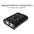 thumbnail image 2 of 2X USB Printer Sharing Device, 2-Port Manual Kvm Switching Splitter Hub Converter Black, 2 of 7