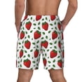 thumbnail image 2 of Lsque Mens Swim Trunks Strawberry Pattern - Bathing Suit Compression Liner - Beach Swim Shorts Swimwear - (S-3XL) - Stretch Quick Dry -Small, 2 of 9