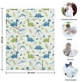 thumbnail image 4 of LightBeige Cartoon Dinosaurs Plants Pattern Blanket,Comfortable Soft Flannel Throw Blanket,All Season,Warm Lightweight Blankets for Sofa Bed Couch Living Room Chair,30"x40", 4 of 4