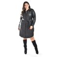 thumbnail image 1 of Vestido camisero de piel sintetica Roman Fashion /Tallas Extras, 104 (Negro) negro 40, 1 of 6