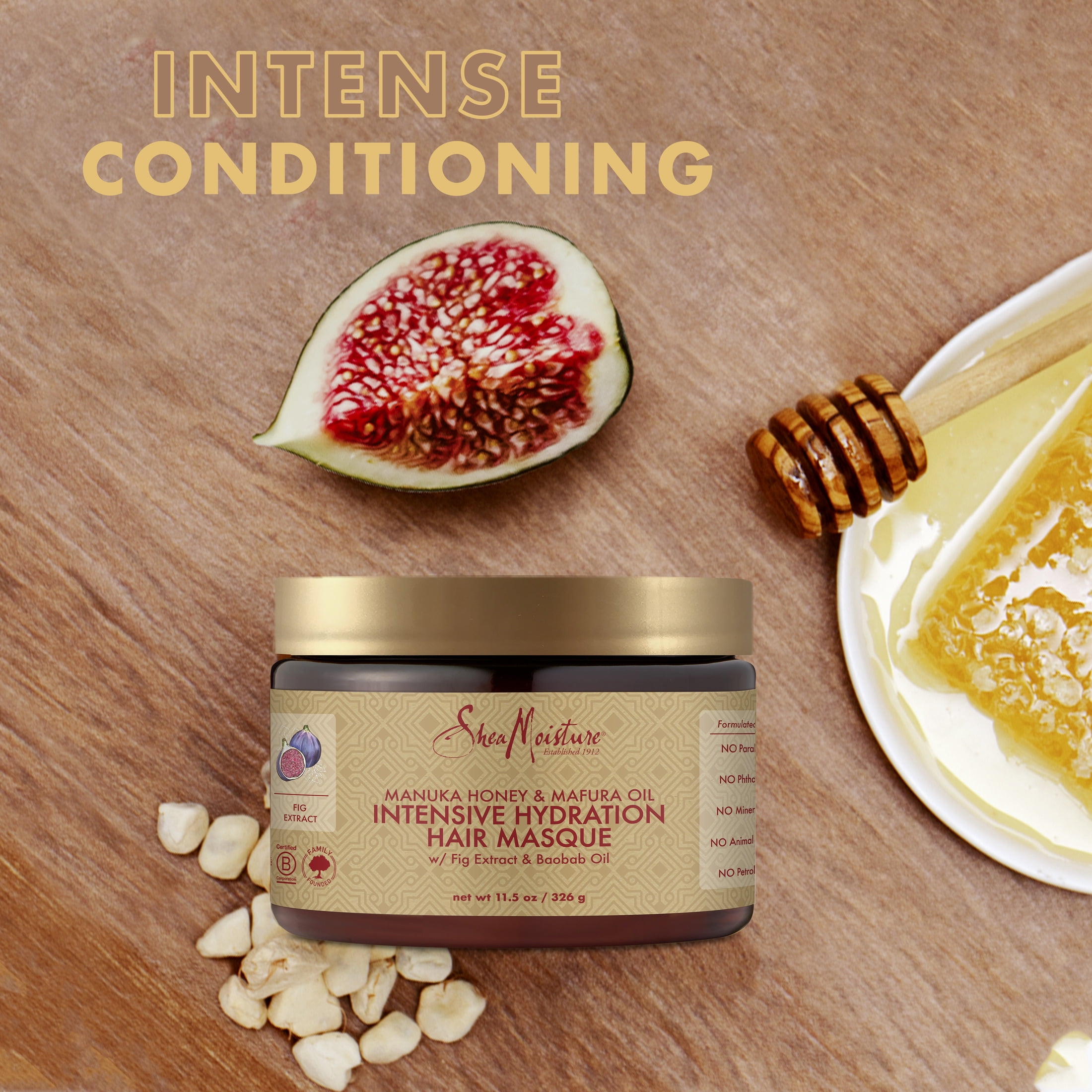 SheaMoisture Manuka Honey Mafura Oil Intensive Hydration Hair Masque 12 oz Walmart