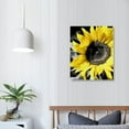 thumbnail image 3 of COMIO  Sunflowers Canvas Wall Art Yellow Flowers Pictures Modern Florals Black and White Painting Framed for Bathroom Bedroom Kitchen Dinning Room Living Room Home Office Wall Décor,, 3 of 4