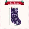 thumbnail image 3 of Lsque 18 Inches Christmas Purple Snowflakes Pattern Christmas Stockings Hanging Ornaments,Knitted Xmas Fireplace Hanging Stocking,Holiday Decoration, 3 of 8