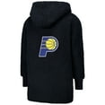 thumbnail image 3 of Unisex The Best Lounger in the World By Jill Martin Black Indiana Pacers Oversized Open-Front Hoodie Sweater, 3 of 5
