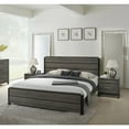 thumbnail image 6 of Roundhill Furniture Antique Grey Finish 3-Piece Wood Bed Room Set, King Bed and Two Nightstands, 6 of 12