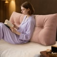 thumbnail image 6 of Dorm Triangular Headboard Bolster Pillow White - Headboard Twin Body Pillow Large Back Pillow for Sitting in Bed Reading - B, 6 of 6