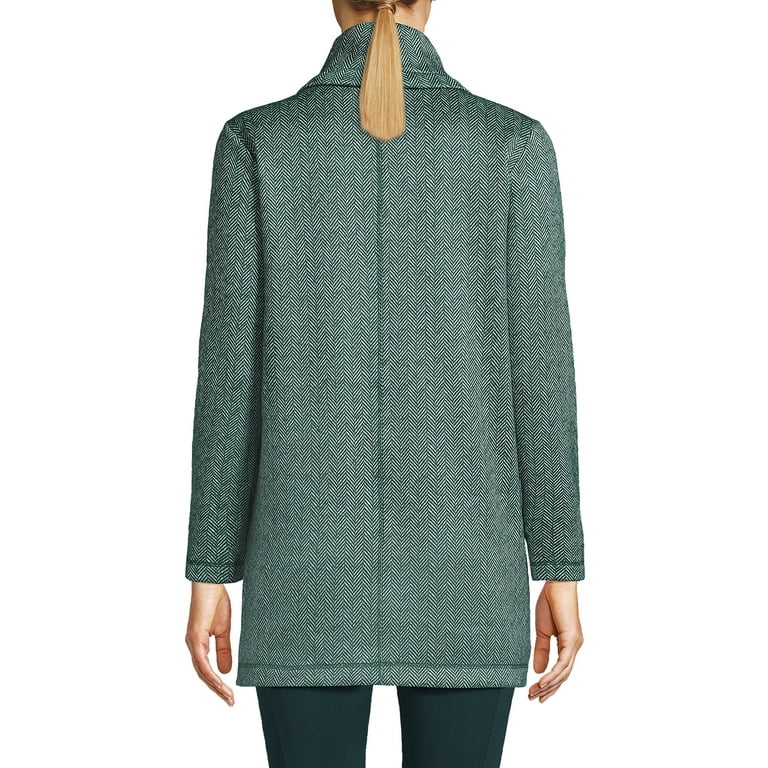 Lands End Women s Sweater Fleece Tunic Cowl Neck Pullover Walmart