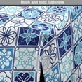thumbnail image 4 of Azulejo Dog Crate Cover, Folkloric Portuguese Pattern with Floral Motifs in Squares, Easy to Use Pet Kennel Cover Small Dogs Puppies Kittens, 7 Sizes, Dark Sky Blue Sky Blue, by Ambesonne, 4 of 6