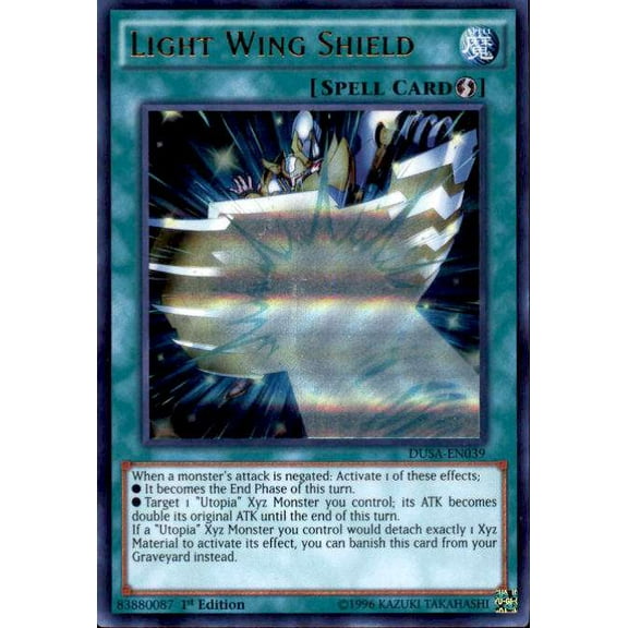 YuGiOh Duelist Saga Ultra Rare Light Wing Shield DUSA-EN039