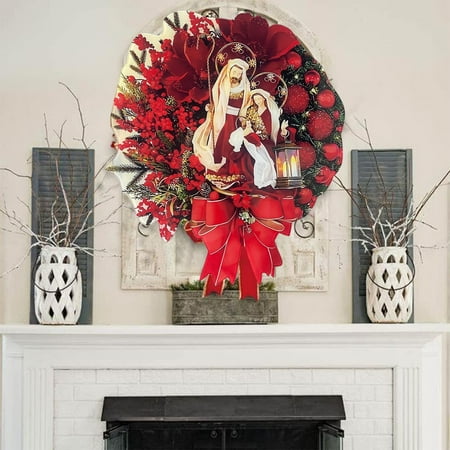 

Clearance！ Pmars 2D Flat Acrylic and Virgin Mary Wreath Delicately Crafted Christmas Decorations Suitable for Ornaments In Homes Churches and Holiday Celebrations.