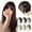black, variant on Natural Hair Pieces with Bangs for Women,2025 Newest Wigs,Short Wigs in Bangs with Temples,Hairpieces Human Hair Hair Clip in Topper,Black