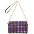 thumbnail image 2 of FORMRS Women Crossbody Purse with Chain Strap Vegan Leather Shoulder Handbag, Gold and Green Floral Pattern, 2 of 7