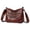 Brown, variant on Stylago Vintage Leather Crossbody Bags Zipper Messenger Tote Shoulder Purses for Women Students Travel Shopping College Handbag Brown