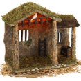 thumbnail image 1 of Figura de pesebre estable iluminada por la Natividad, Fovths, 37 cm, resina, 1 of 7