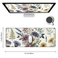 thumbnail image 2 of nygtbtfer Flowers Plants Desk Mat Cute Mouse Pad Large, XL Laptop Computer Keyboard and Mouse Mat with Stitched Edges, Big Mousepad for Women Office Decor Desk Accessories 31.5x11.8 in, 2 of 6