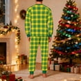 thumbnail image 4 of Ashirexll Two Piece Sets, Mens Pajamas Set, Christmas Plaid Print Fashion Casual Sleepwear Set Long Sleeve Top and Pants Home Loungewear, 4 of 5