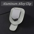 thumbnail image 4 of ZHAOCHENG Soporte universal para gafas de coche, clip para visera de coche, clip de cuero para gafas y billetes (paquete de 2, gris), 4 of 5