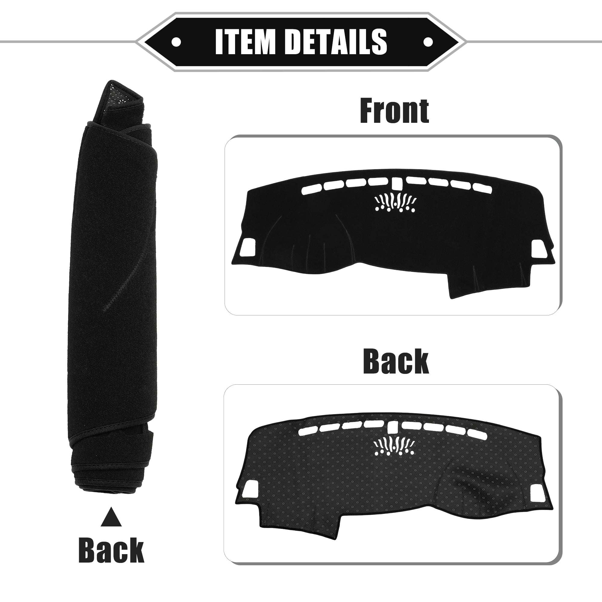 Unique Bargains Car Dashboard Cover Mat for Kia Sportage 2017-2022 Black Line