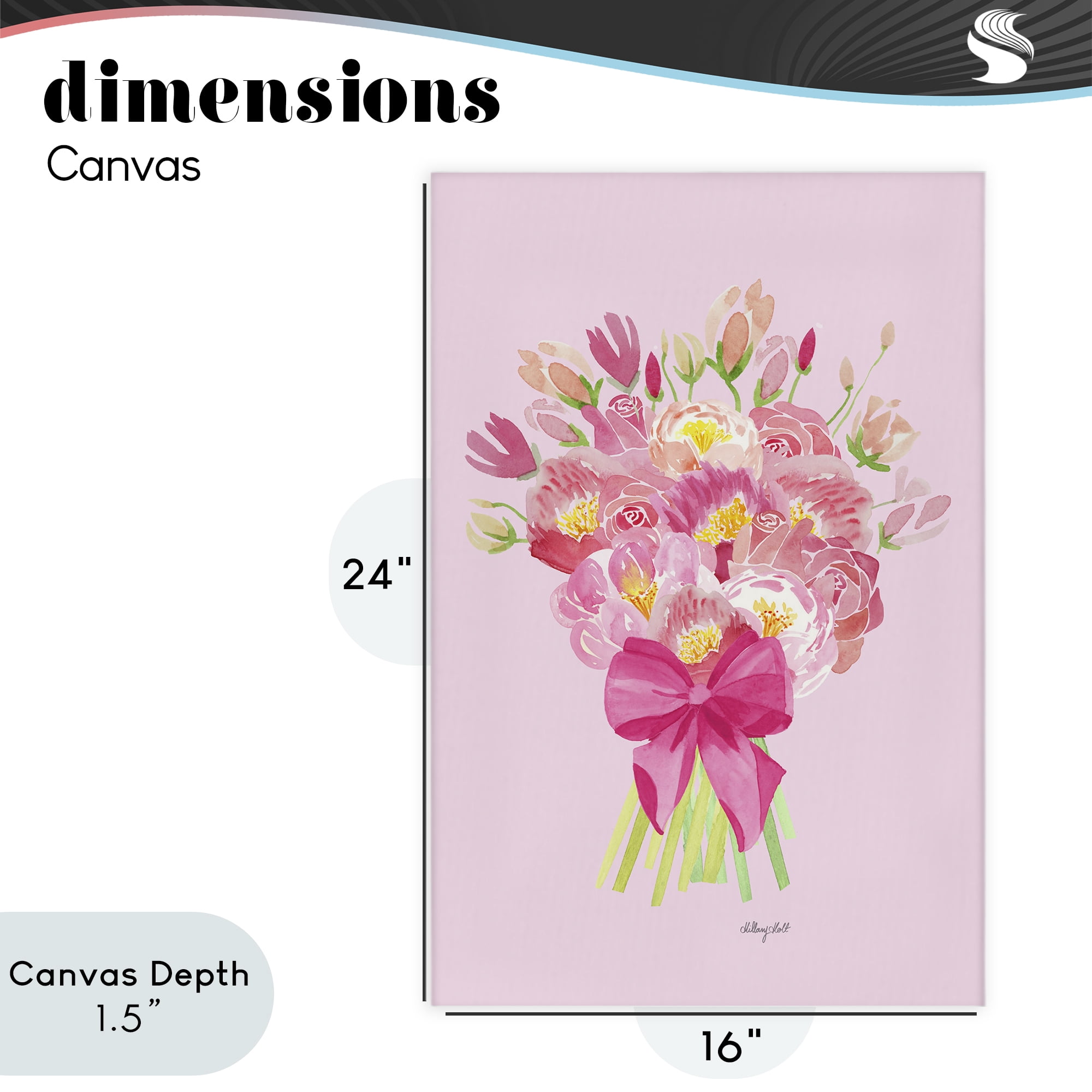 Stupell Industries Romantic Blushing Peonies Canvas Wall Art, design by Hillary Holt