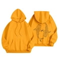 thumbnail image 4 of Fiaer Women Hoodies Long Sleeve Loose Fit Hooded Sweatsirts Drawstring Ocean Theme Graphic Pocket Tops Yellow XL, 4 of 6