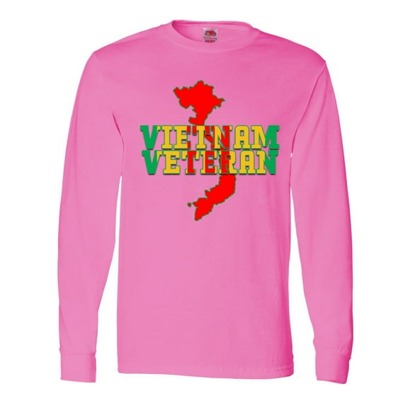 Inktastic Vietnam Veteran in Green Gold and Red Long Sleeve T-Shirt