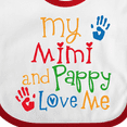 thumbnail image 4 of Inktastic Mimi and Pappy Love Me Boys or Girls Baby Bib, 4 of 4