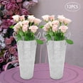 thumbnail image 2 of 12 Pcs Galvanized Metal Flower Buckets, 9 Inch Wedding Flower Display Bucket Modern Round Vases for Centerpieces Display, Decorative Metal Vases for Table Home Wedding Decorations (Sliver), 2 of 18