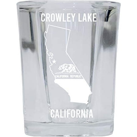 

Crowley Lake California Laser Etched Souvenir 2 Ounce Square Shot Glass State Flag Design
