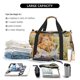 thumbnail image 5 of Fotbe Girl Hugging Dog Flowers Bolsa de Viaje con Estampado, Bolsa de Fin de Semana para Mujer con Compartimento para Zapatos, Bolsa de Gimnasio con Bolsillo Húmedo, 5 of 7