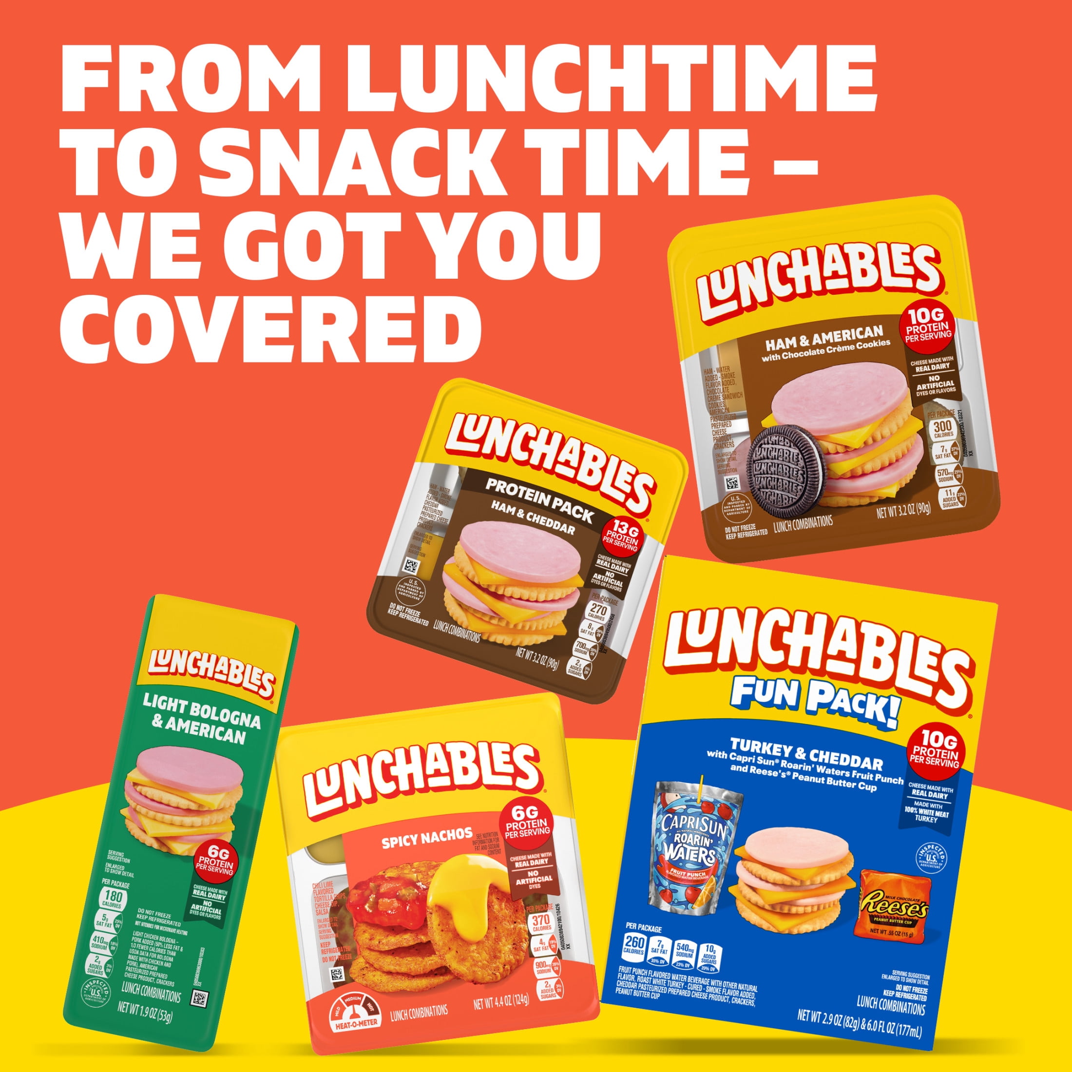 Lunchables Spicy Nachos with Chili Lime Flavored Tortilla Chips, Cheese Dip & Salsa, 4.4 oz Pack