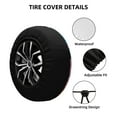 thumbnail image 2 of Zufioo Beach with Palm Trees Print Car Tire Dust Cover, Adjustable Tire Protector Cover Anti-UV, Car Accessories for Trucks, SUVs, Vans-16 inch, 2 of 6