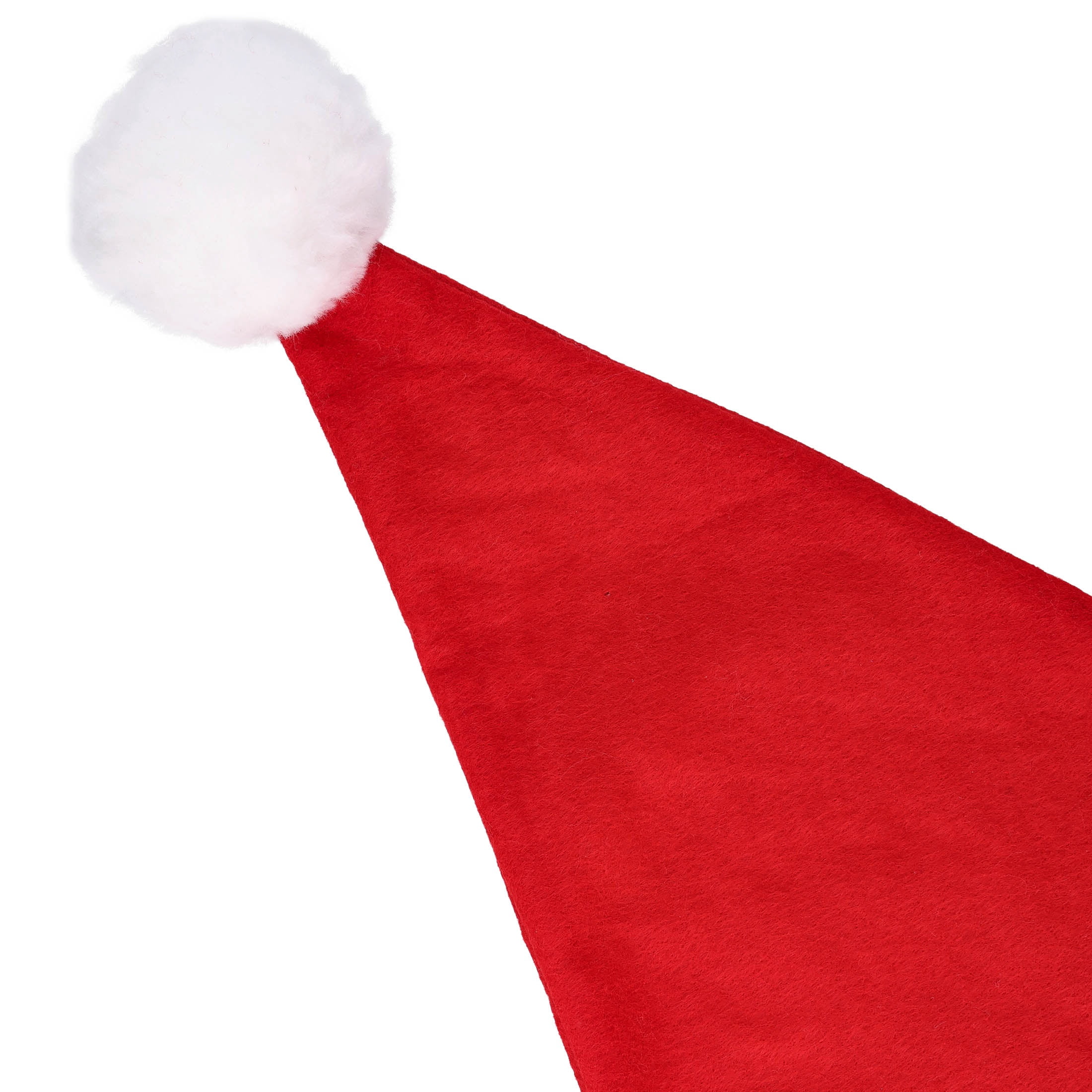 Medium Felt Santa Hat, Red and White, 16", by Holiday Time
