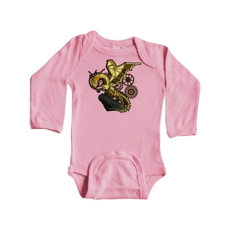 

Inktastic Steampunk Dragon Gift Baby Boy or Baby Girl Long Sleeve Bodysuit