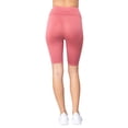 thumbnail image 5 of Juniors Wide Band High Waist Active Workout Biker Running Shorts Leggings, 5 of 5
