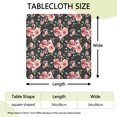thumbnail image 2 of Pioneer Flower Floral Print Pattern Square Fitted Tablecloth with Elastic Edge,Square Table Cover,Washable Elastic Table Cover for Home Kitchen Party Decor 34"x34", 2 of 6