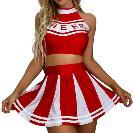 

AIYUQ.U Women s Fun Lingerie Sleeveless Top Striped Skirt Sleeping Dress Two Piece Set