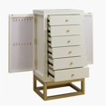 thumbnail image 3 of Home Fare Armoire à Bijoux Moderne à Six Tiroirs en Blanc et Or, 3 of 7