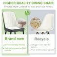 thumbnail image 3 of JUFU Dining Chairs Set of 6,Modern Dining Room Chairs,Faux Leather Dining Chairs with Thick Cushion and Metal Legs,Gray&White Kitchen Chairs for Dining Room Kitchen ﻿, 3 of 8