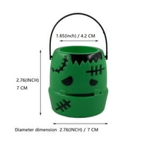 SLYNSHome Halloween Candy Bucket Party Supplies Gifts Goodies Bags,Pumpkin Candy Basket Halloween Party Decor - Green
