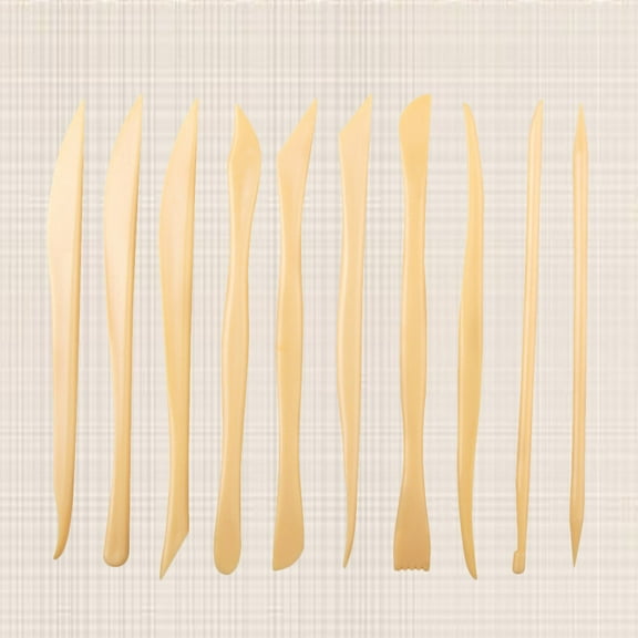 GOOHOCHY 10Pcs Pottery Sculpting Tool Plastic Polymer Clay Graver Trimming Tool Ceramics Carving Tools for Home