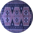 thumbnail image 1 of Ahgly Company Machine Washable Indoor Round Persian Blue Traditional Area Rugs, 7' Round, 1 of 4