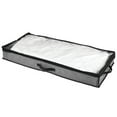 thumbnail image 6 of mDesign Fabric Under Bed Storage Organizer, Zippered, 2 Pack - Dark Gray/Black, 6 of 8