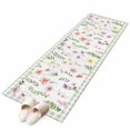 thumbnail image 2 of 2'x6' Rug Runners for Hallways Kitchen, Spring Floral Non Slip Entryway Beside Floor Carpet Runner, Pink Flowers Sage Green Plaid Pastoral Washable Laundry Room Bedroom Throw Rugs Mat for Family Pet, 2 of 8