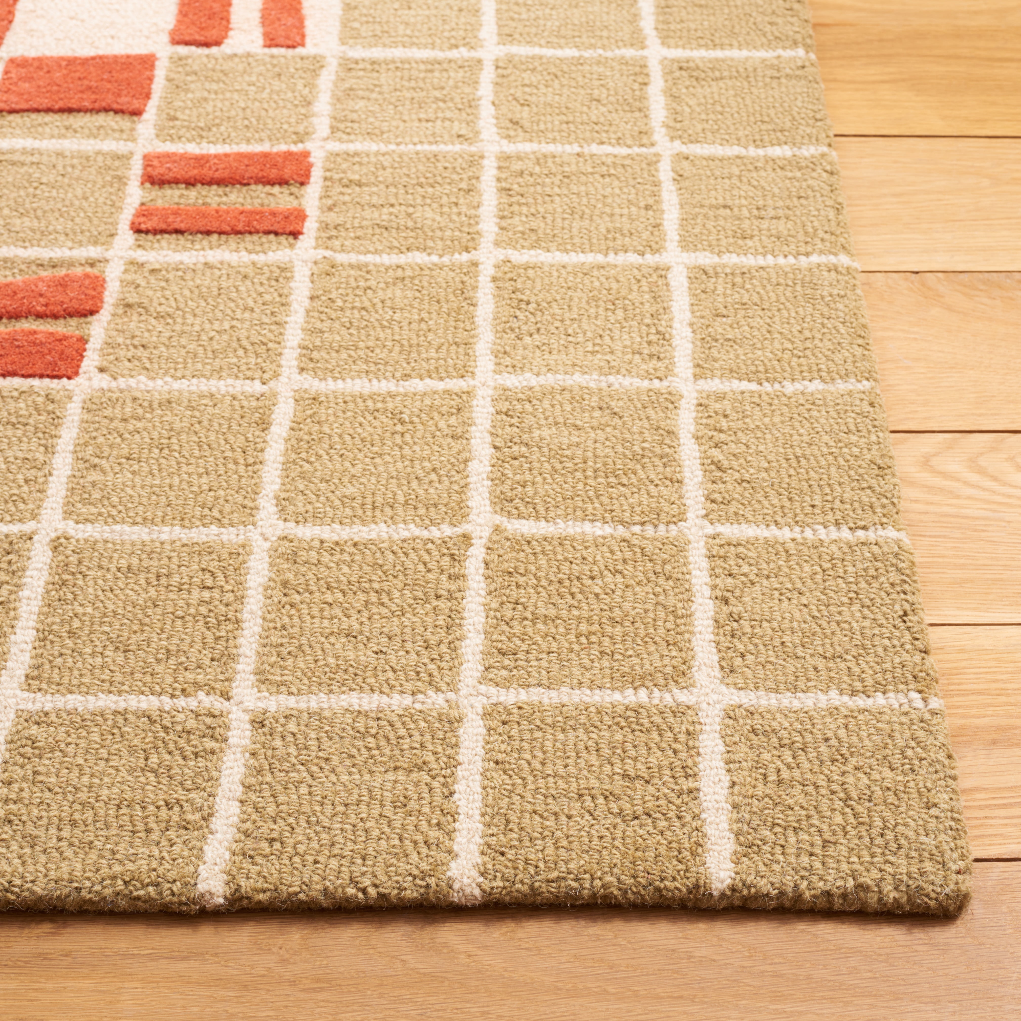 SAFAVIEH Genre Deidra Geometric Area Rug, Gray/Red, 3' x 5'