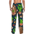 thumbnail image 3 of Balery Cute Hedgehogs Cactus Blue print Men's Pajama Pants,Ultra Lightweight Pjs,Lounge Pant-Medium, 3 of 9