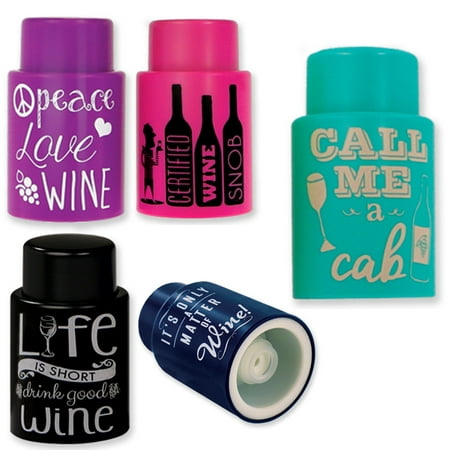 1 Ever Cork Vacuum Wine Stopper Sealer Plug Bottle Silicone Reusable Colors